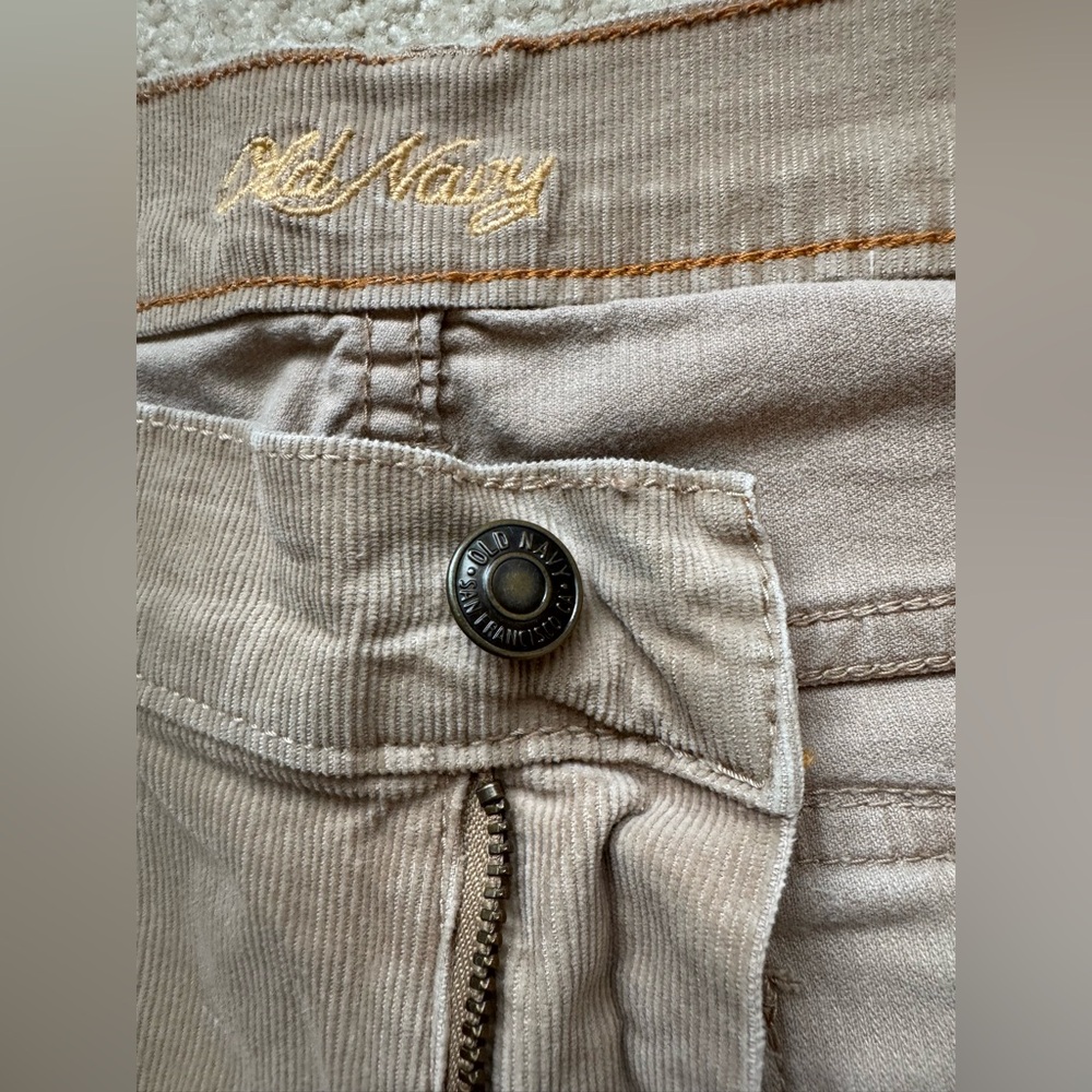 Old Navy Corduroy Pants Sz 6 Regular Low Rise Camel Khaki Y2K - Picture 5 of 9